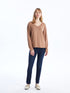 LC Waikiki V-Neck Plain Long Sleeve Women's T-Shirt